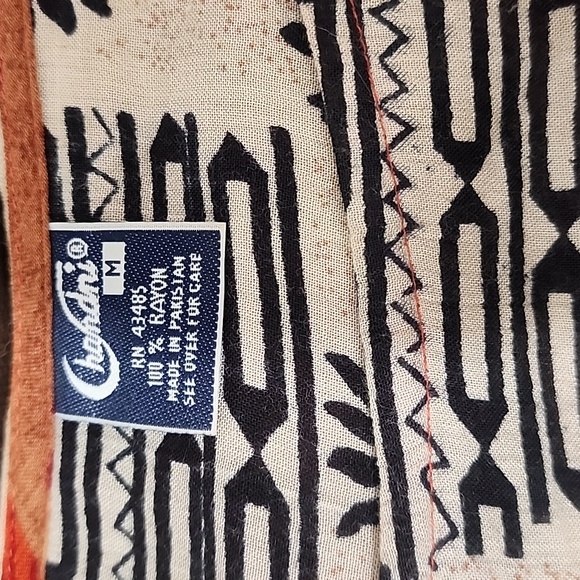 Chandni Bohemian Orange and Brown Maxi Dress - Picture 4 of 9